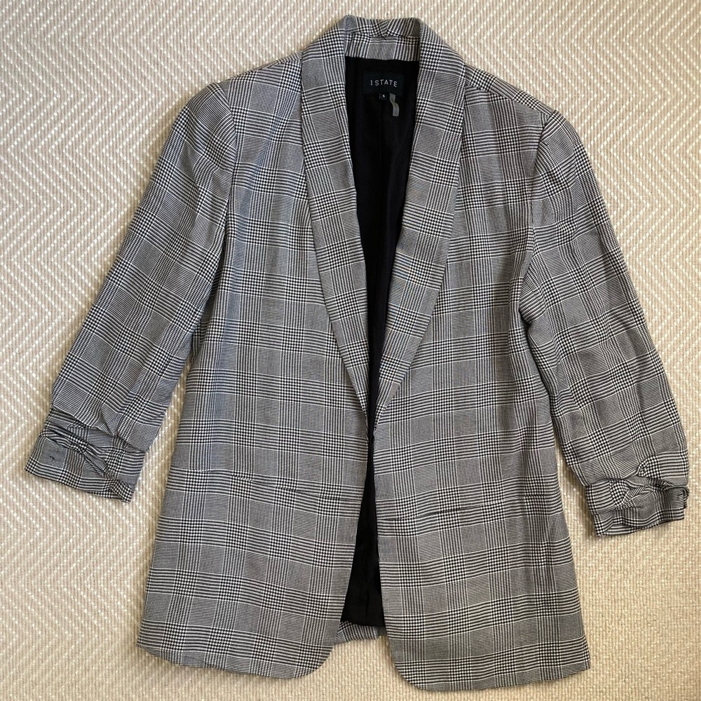 1. State open front blazer